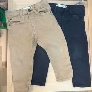 Zara Kids Baby Boy Toddlr Set of 2 Bundle denim straight leg pants 12-18 months
